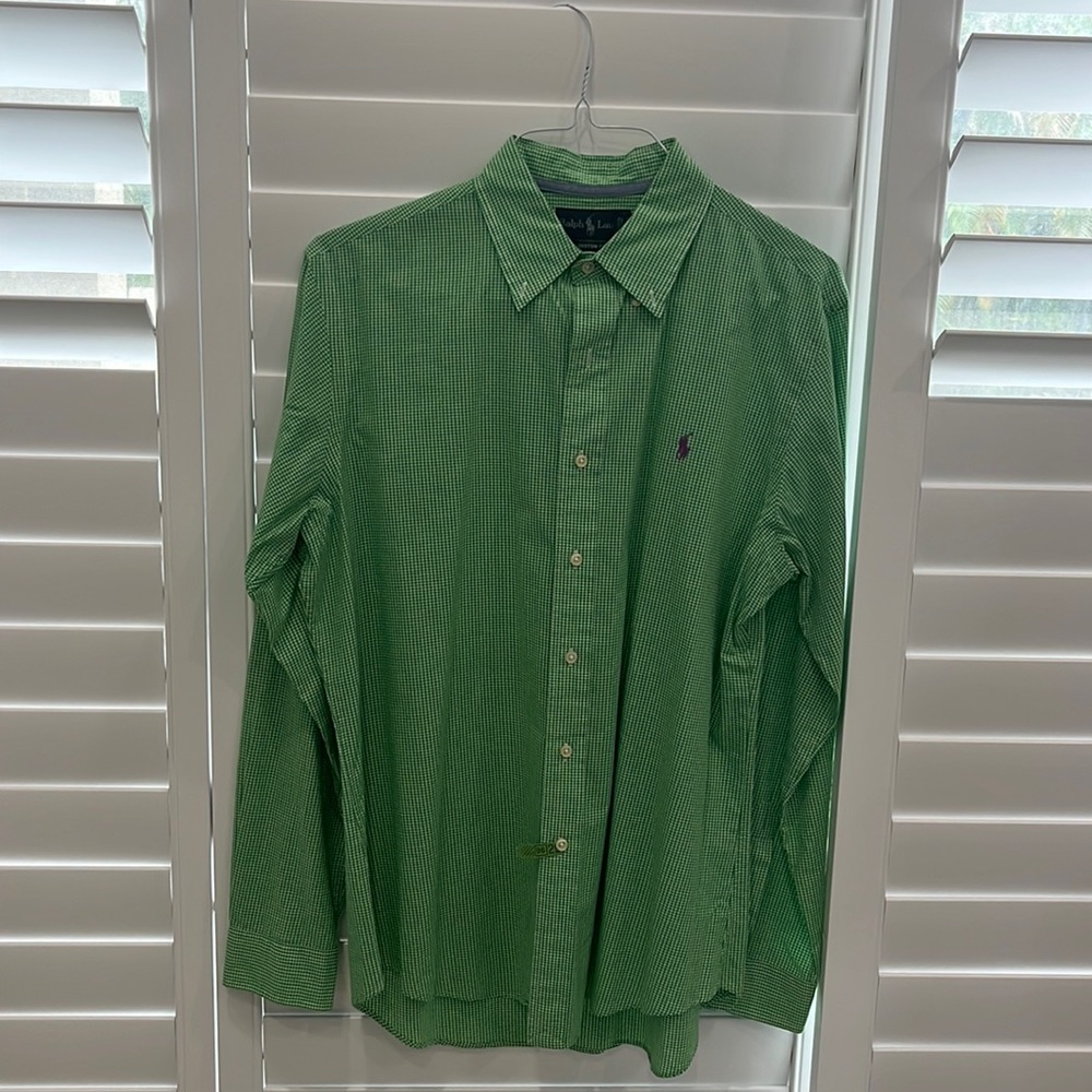 Men Ralph Lauren custom fit size large  long sleeve